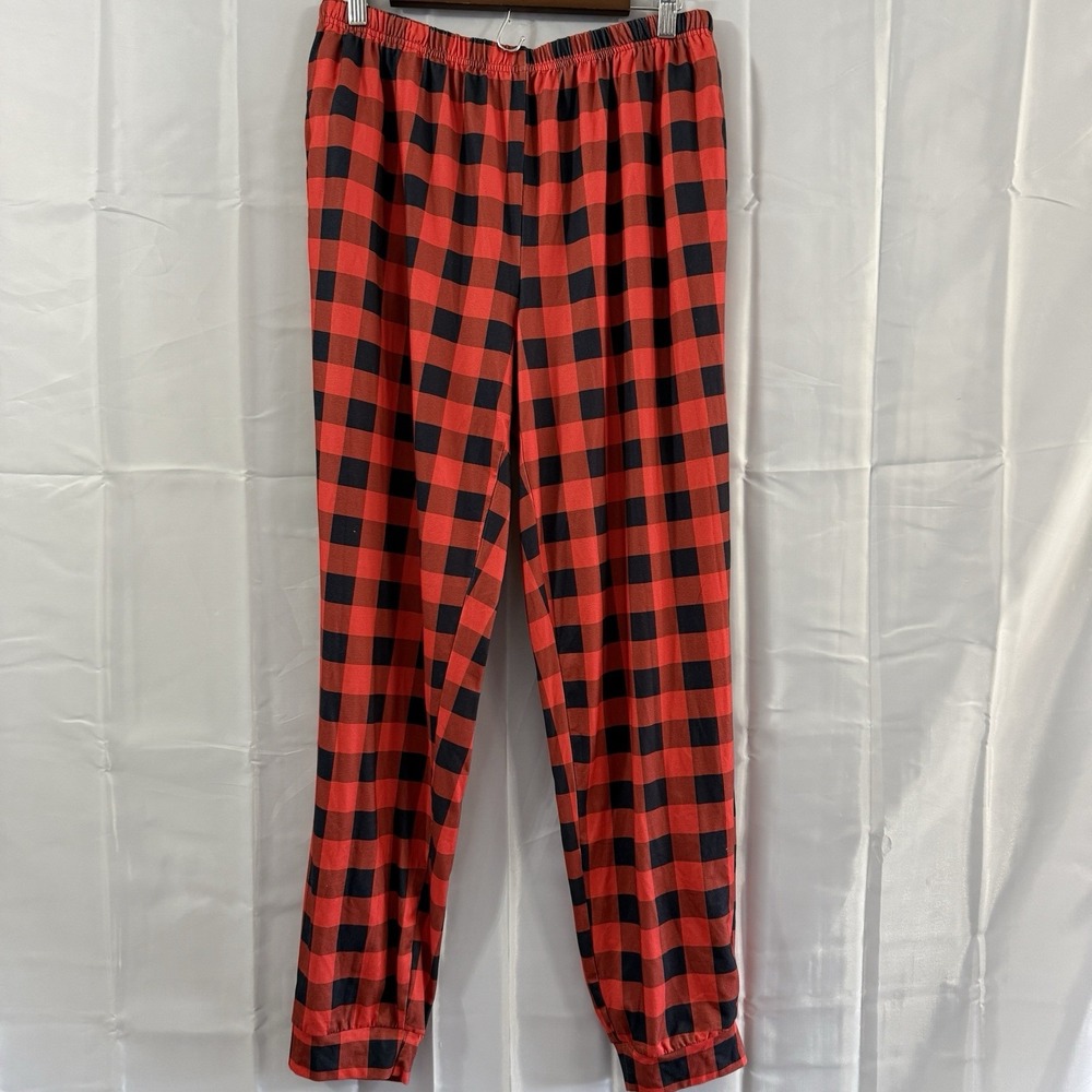 Ekouaer Pajama Set Women XL Gray Stretch Oversize Christmas Red Black Pjs - Picture 3 of 7